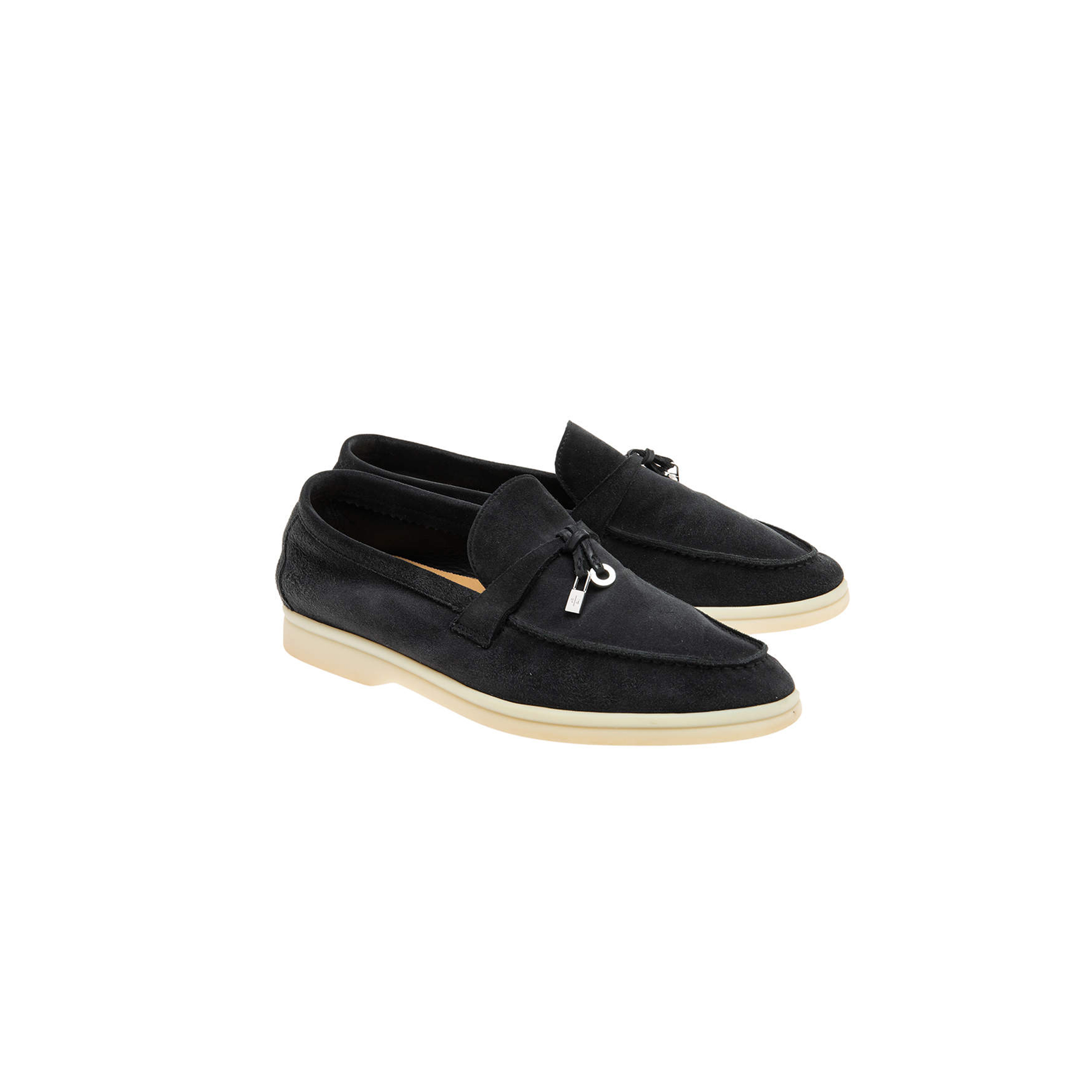 L**o p*ana black suede summer charms walk slip on loafers fae5444mb97